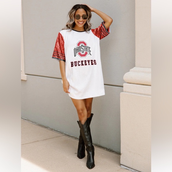 OHIO STATE BUCKEYES CHIC CHAMPS FULL SEQUIN JERSEY DRESS

SIZE: M - Picture 2 of 3